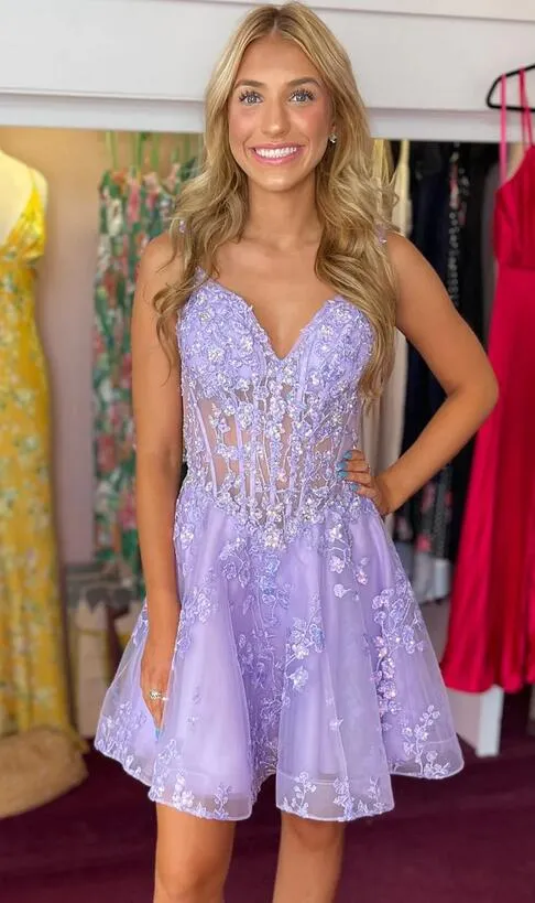 2023 Lace Homecoming Dresses PC1151