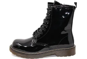 9 EYE  LACED PATENT BOOT