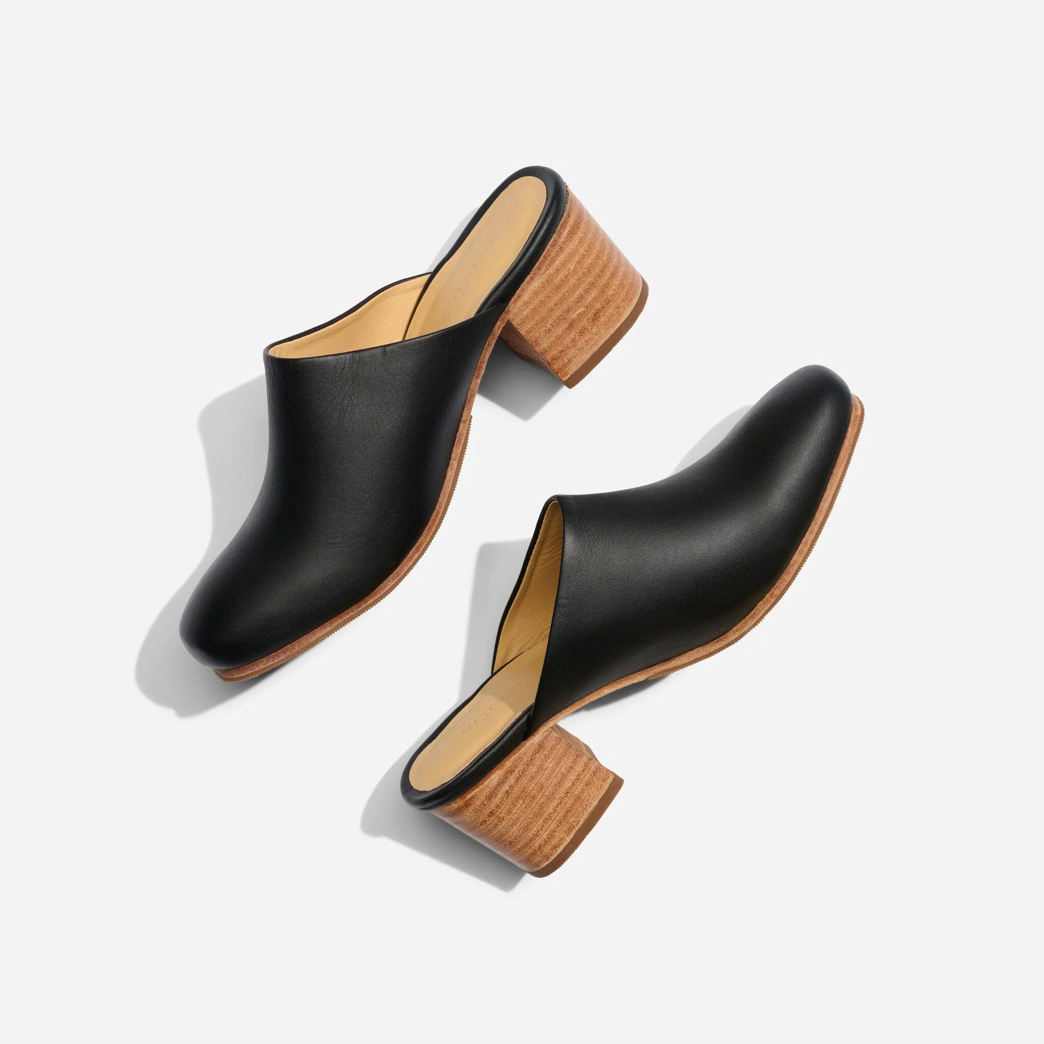 All-Day Heeled Mule Black