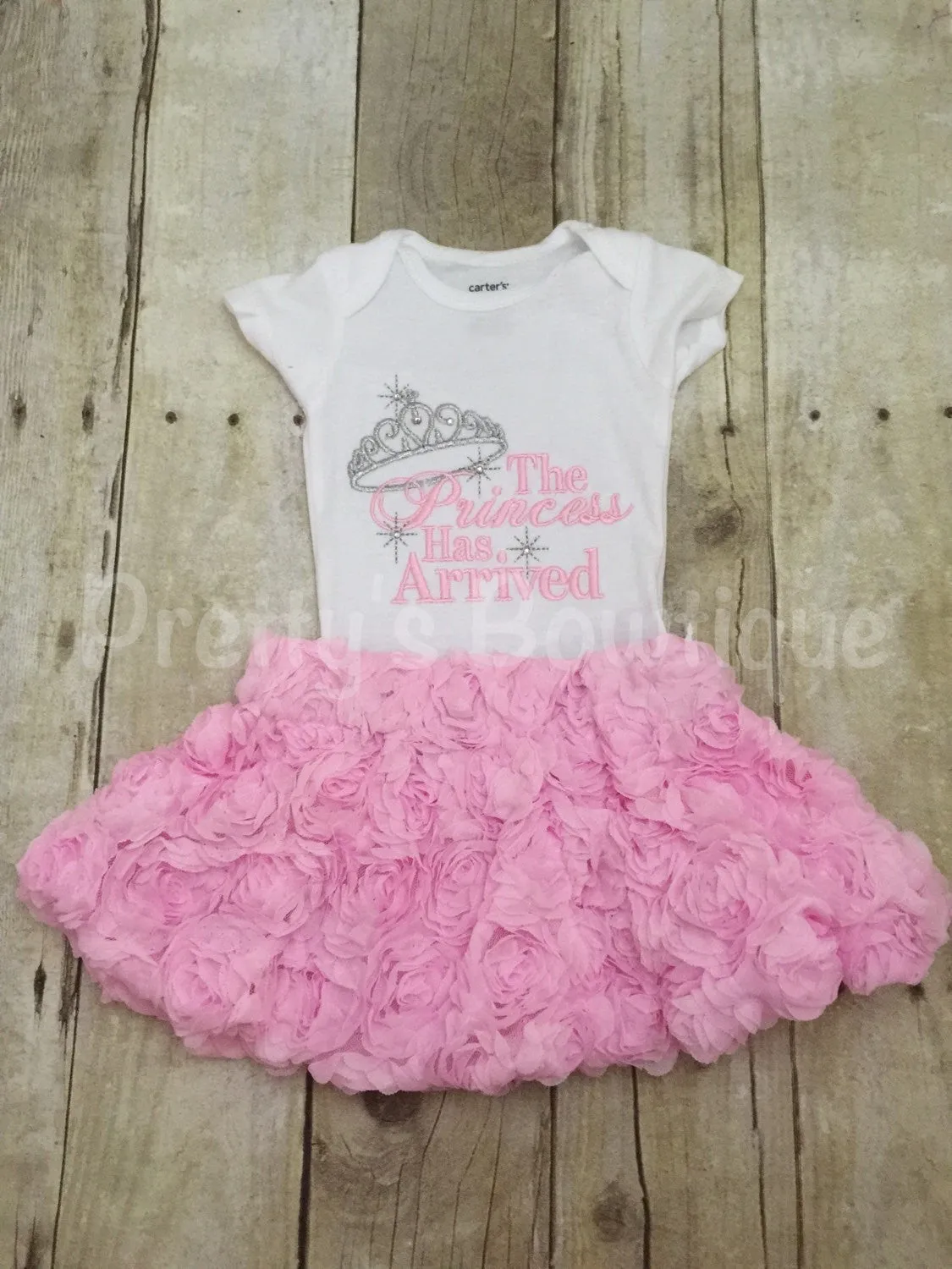 Baby Girl Coming home outfit-- The Princess has arrived shirt or bodysuit, hat  and skirt -- Princess has Arrived