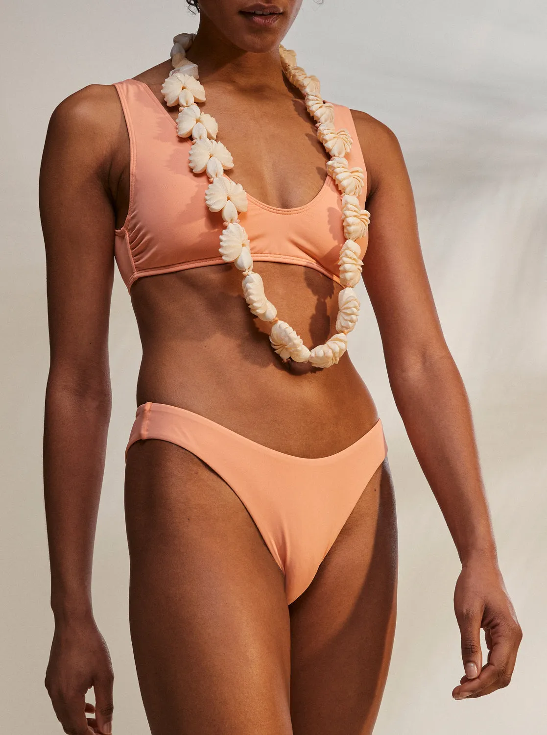 Beach Classics High Leg Bikini Bottoms - Papaya Punch