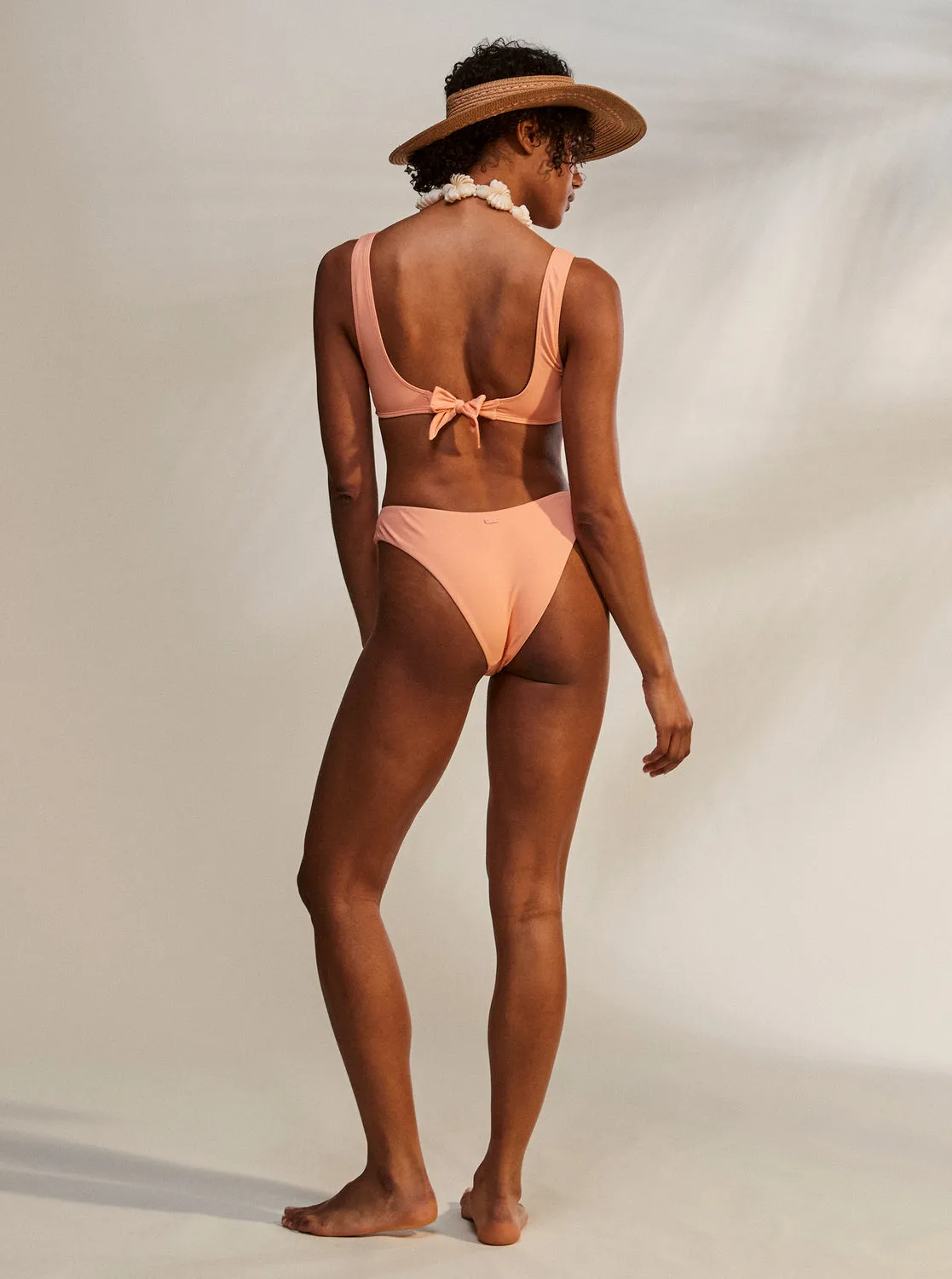 Beach Classics High Leg Bikini Bottoms - Papaya Punch