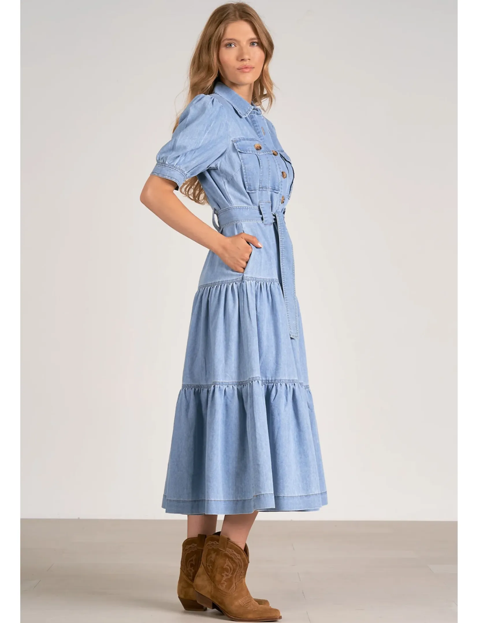 Belle Denim Maxi, Denim