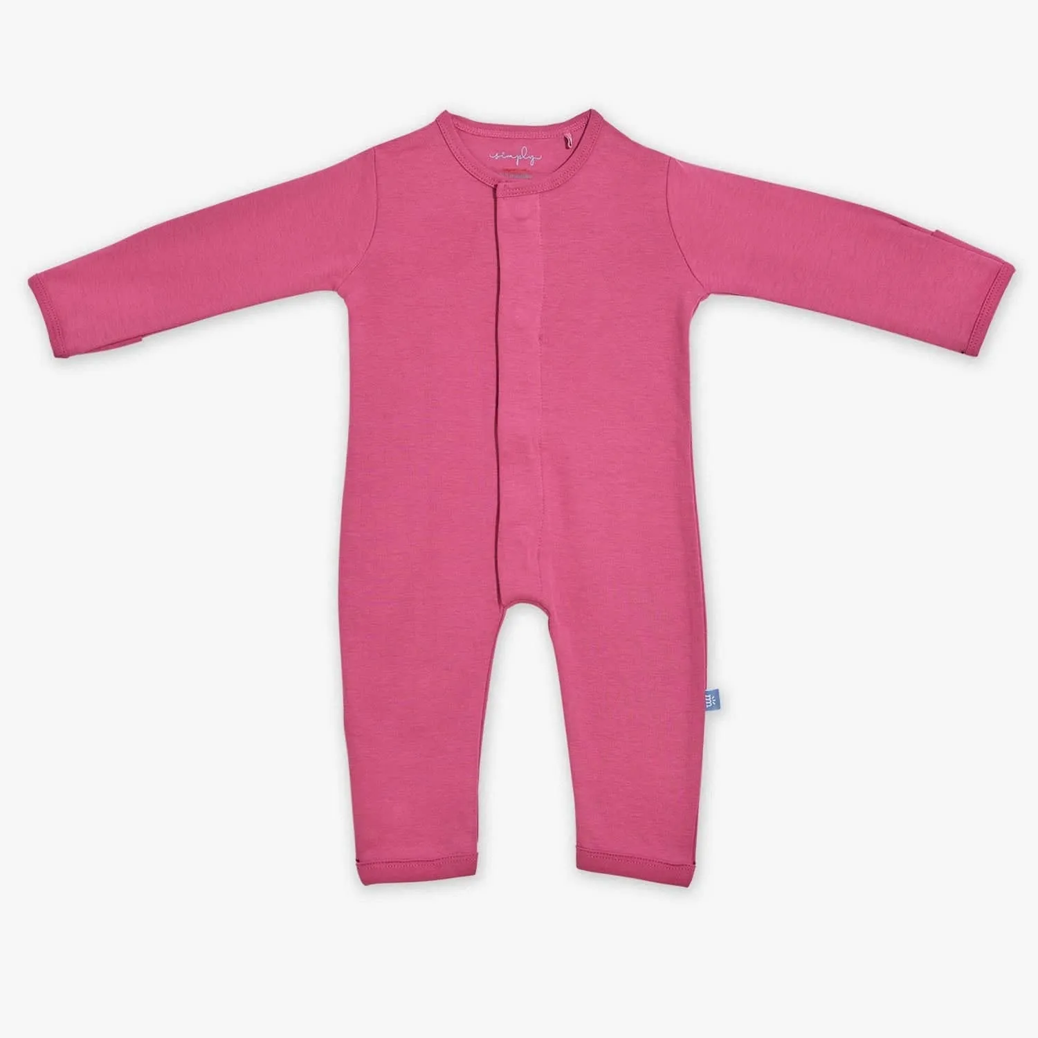 berry wine organic cotton magnetic coverall