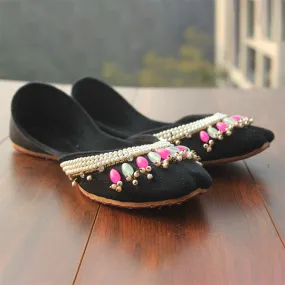 Black Fancy Khussa for girls