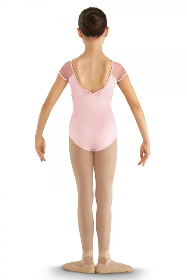 Bloch Child Heart Mesh Cap Sleeve Leotard - CL8192