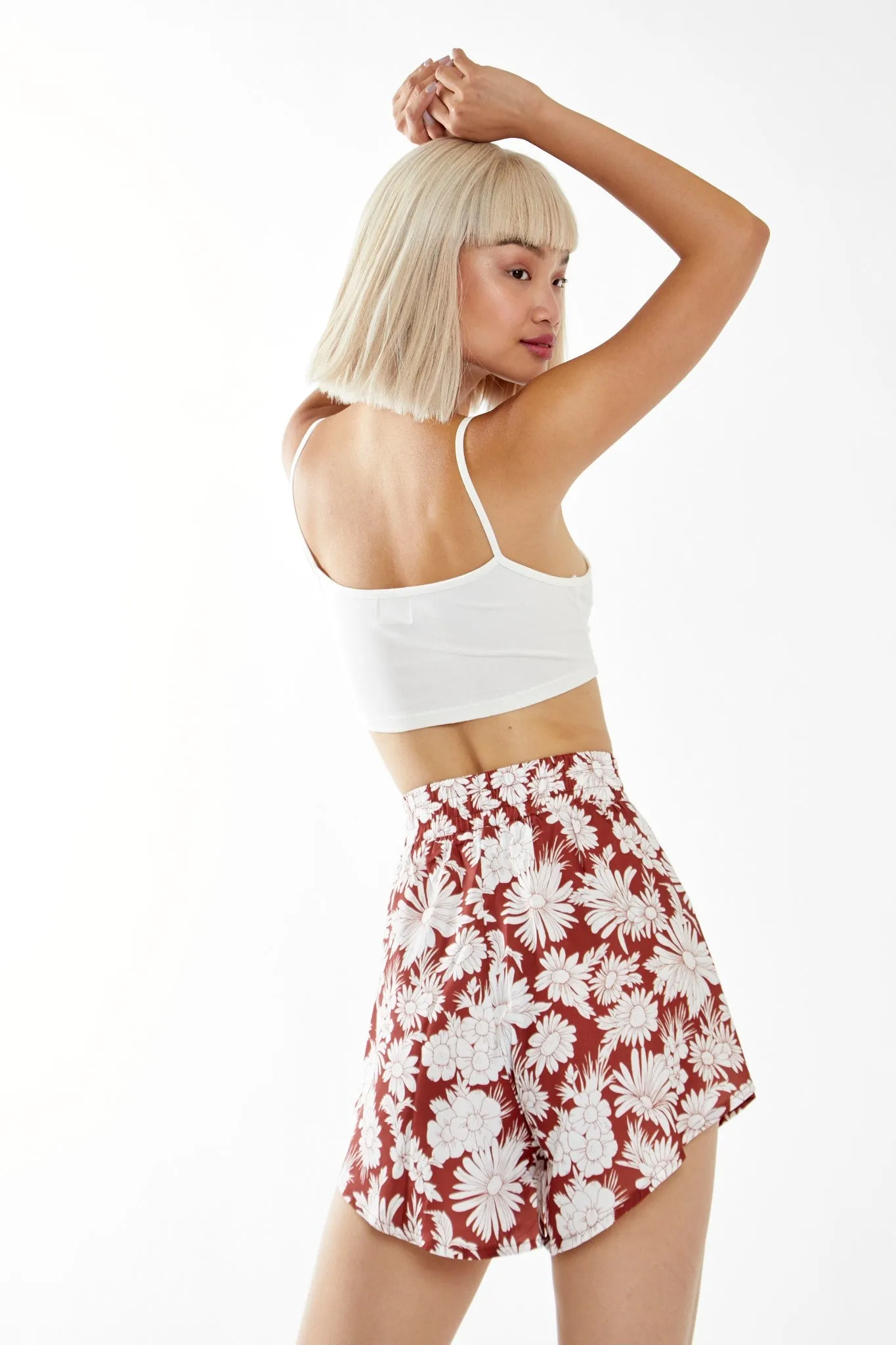 Brown Resort-Floral Shorts