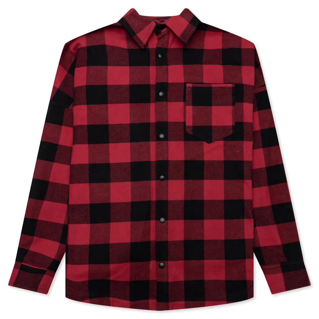 Classic Logo Overshirt - Red/White