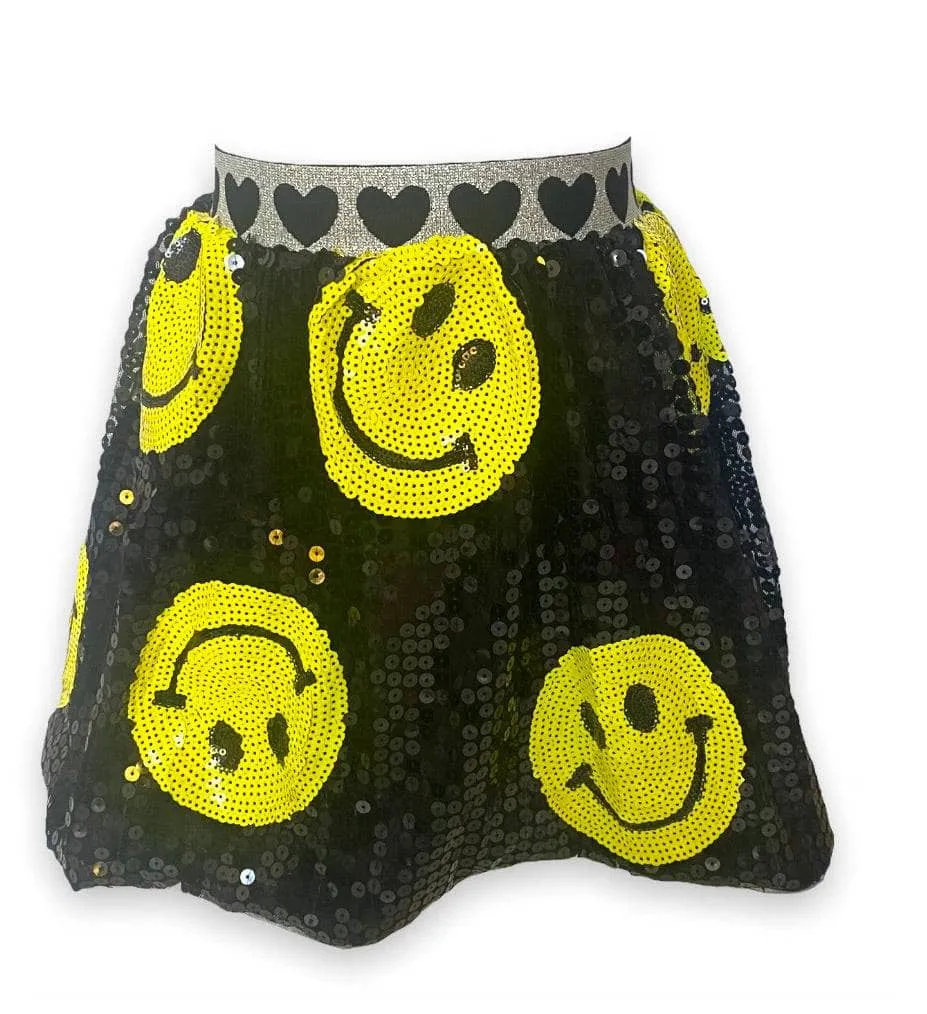 Don't Worry Be Happy Sequin Skirt