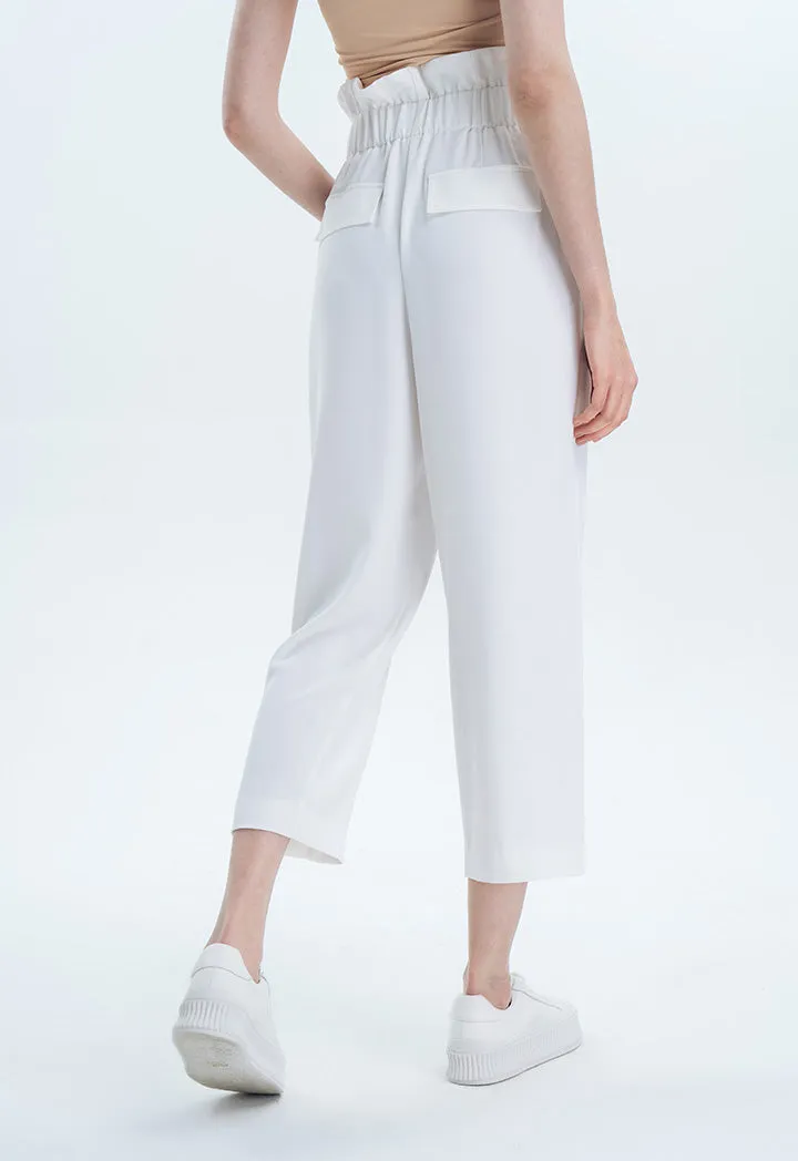 Elasticated High Waist Solid Trouser