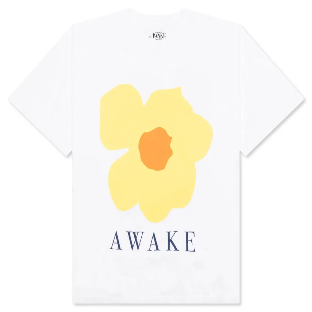 Floral Printed Tee - White