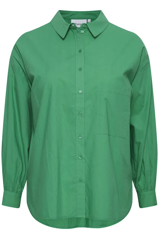 Fransa Plus Shirt in Green