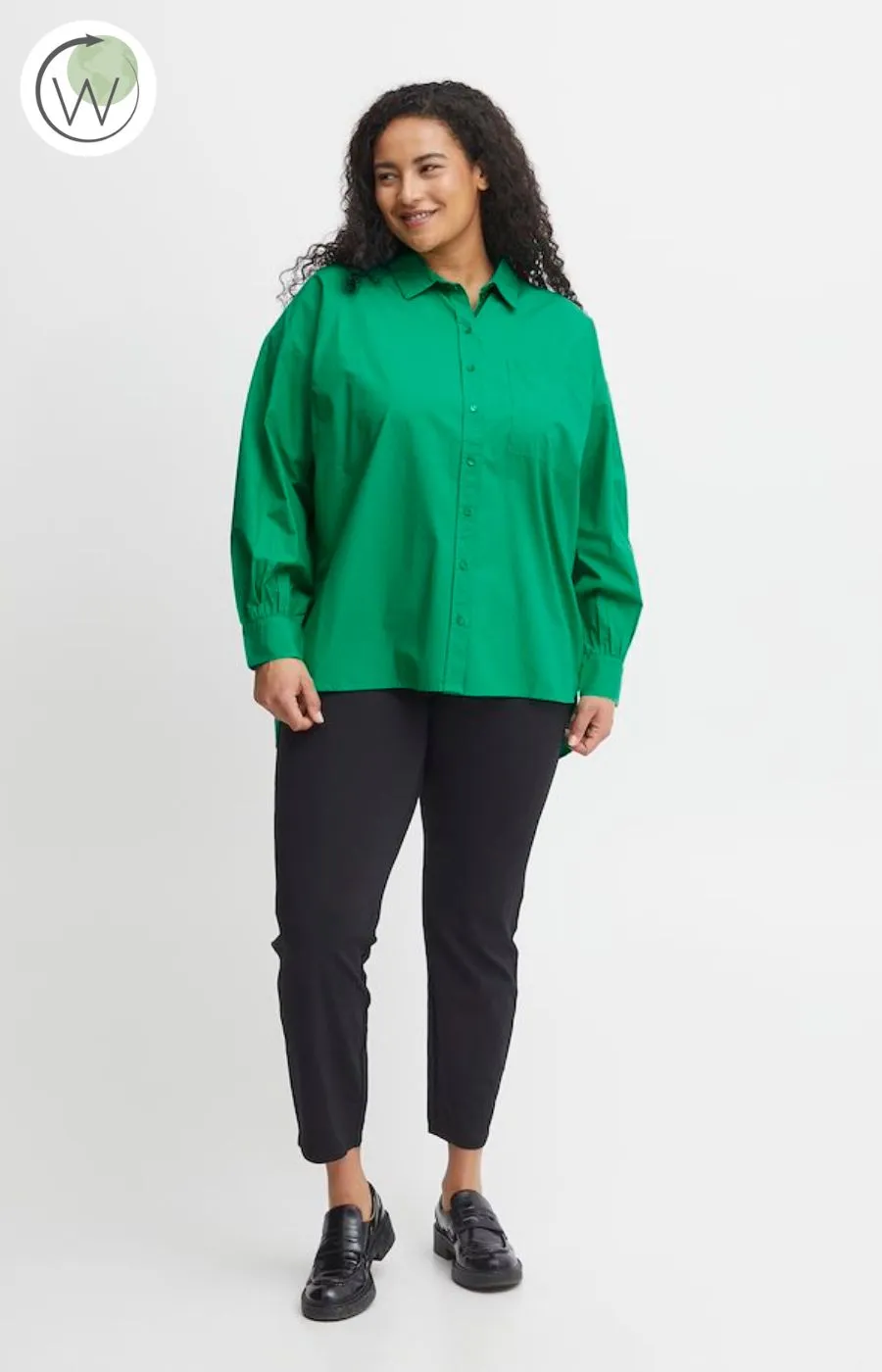 Fransa Plus Shirt in Green