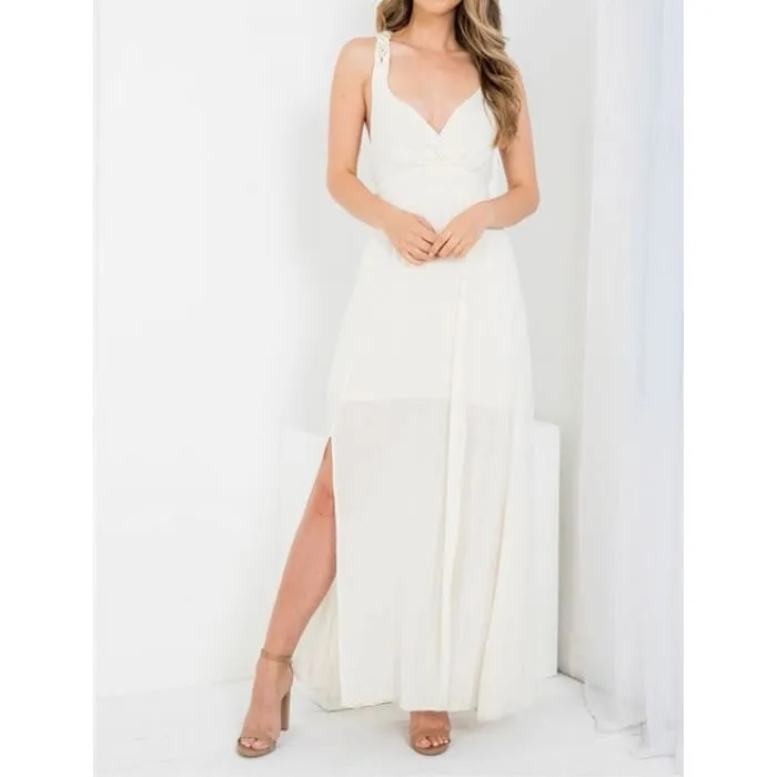 Front Slit Gauze Maxi