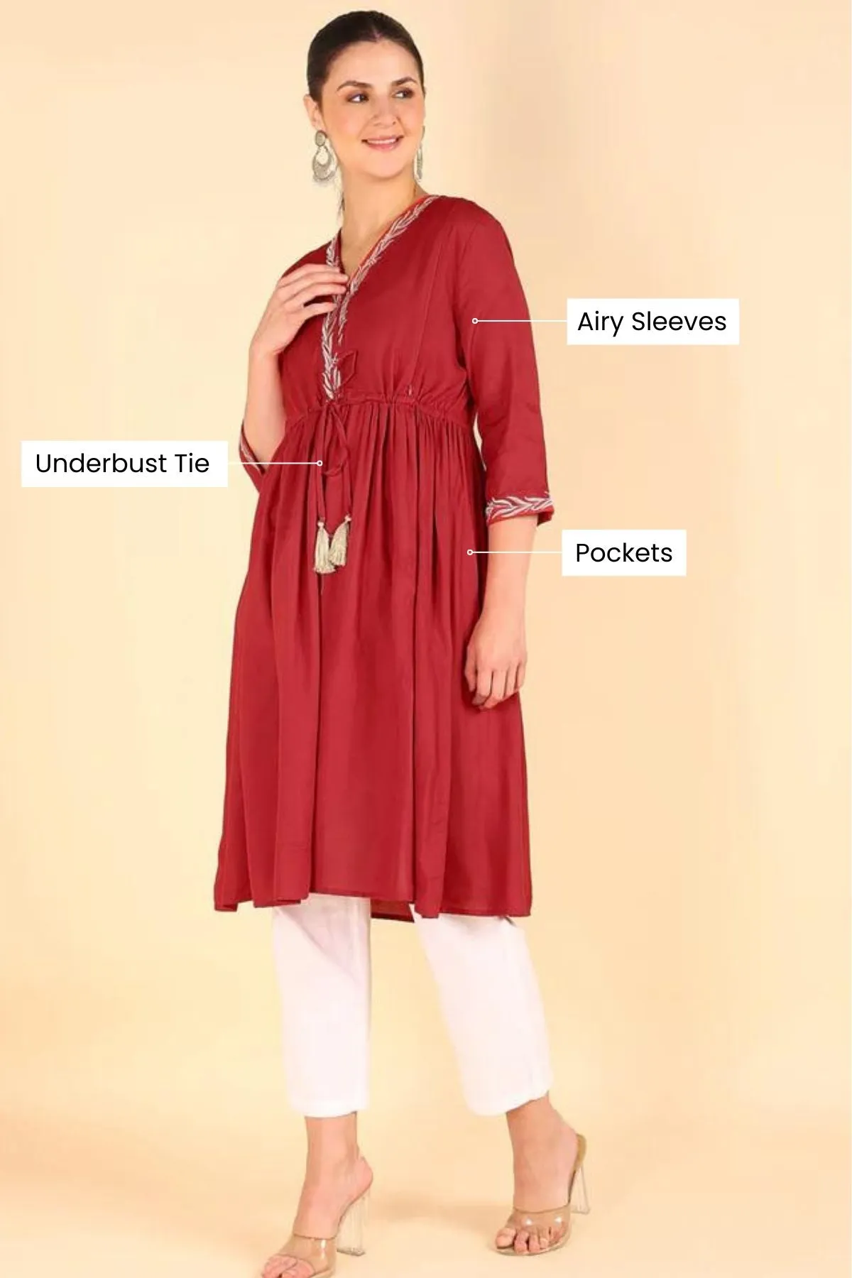 Fuchsia Maternity Feeding Kurti