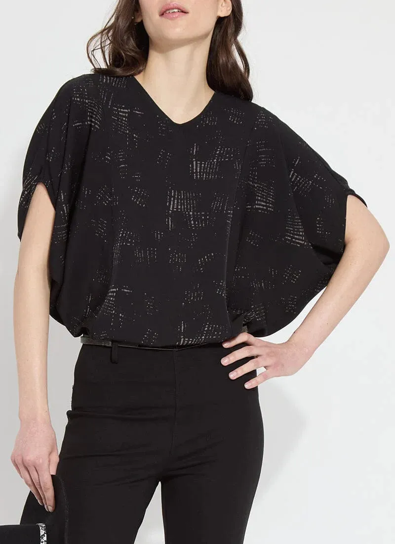 Genesis V-Neck Dolman Sleeve Top in cosmic ash by Lysse