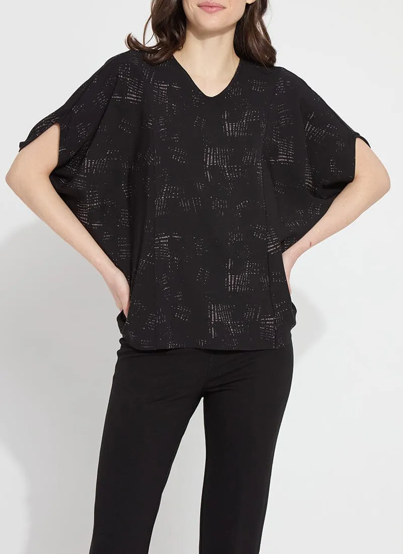 Genesis V-Neck Dolman Sleeve Top in cosmic ash by Lysse