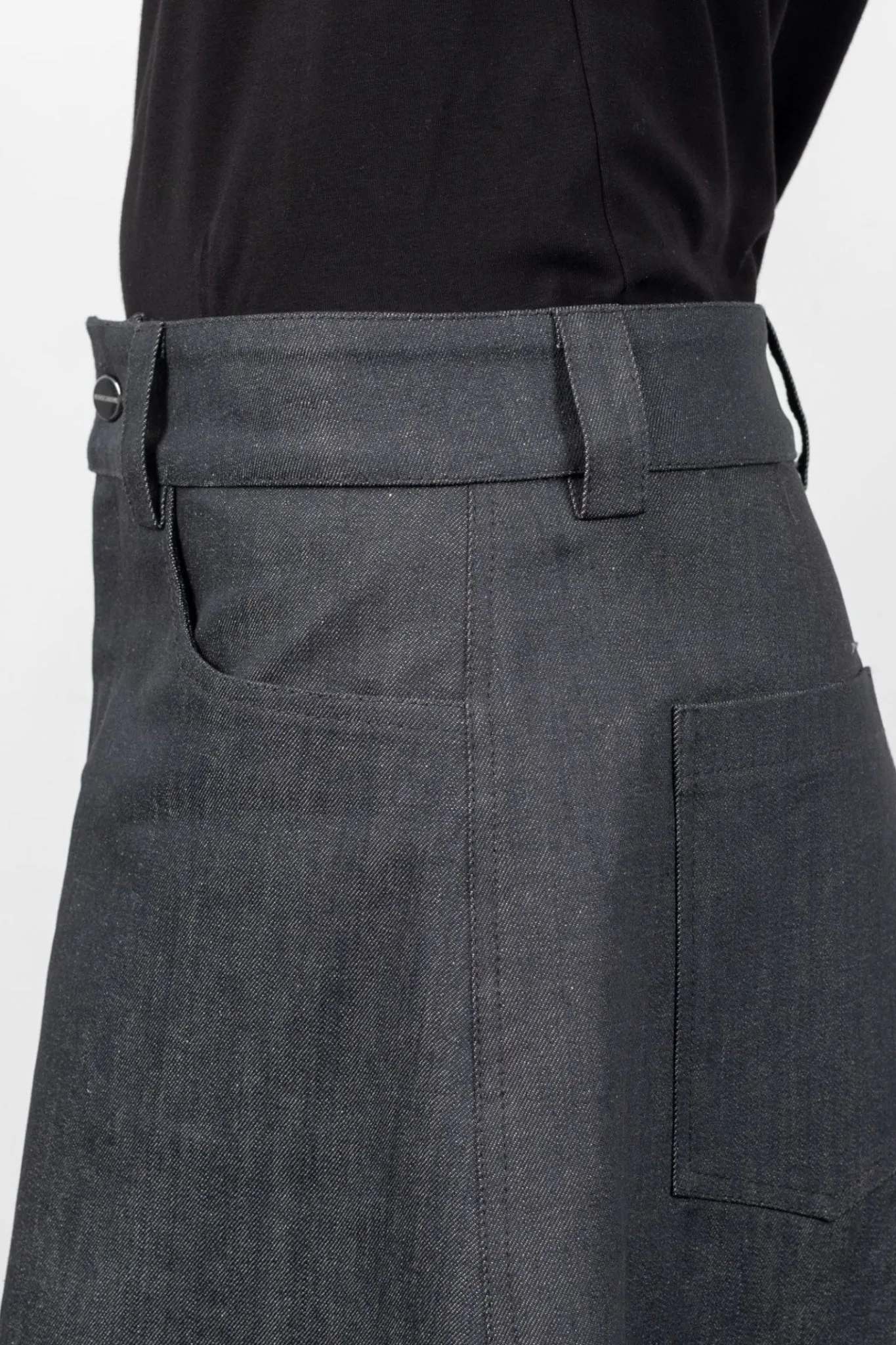 Gusset Denim Skirt