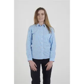 Hazy Blue Women's Cotton Long Sleeve Check Shirt - Magda