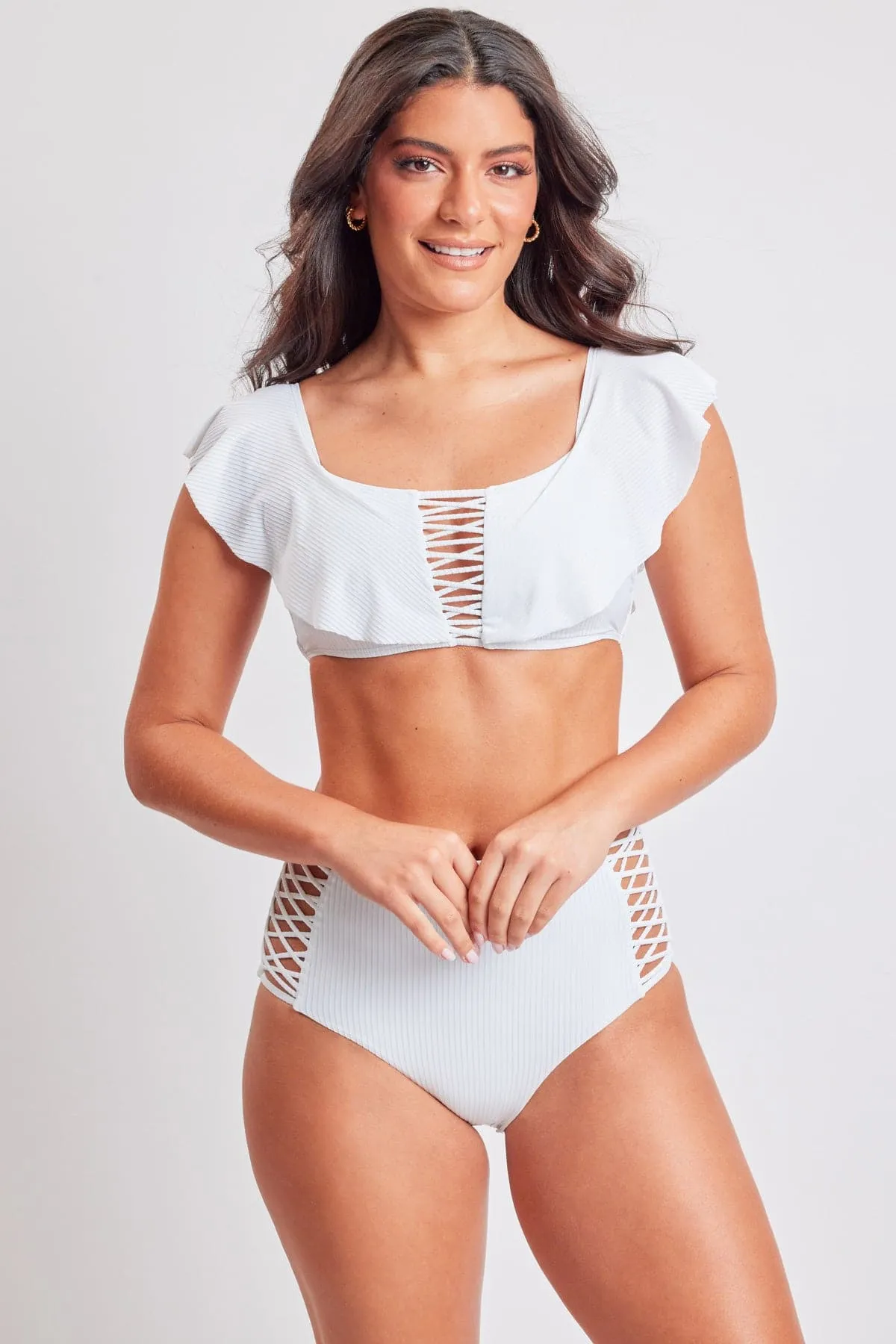 Heart & Sol Off Shoulder Flounce Bikini