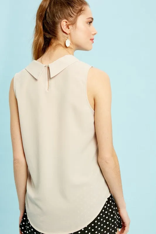 Leila Cowl Neck Sleeveless Top