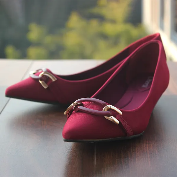 Maroon Fancy Pumps for women