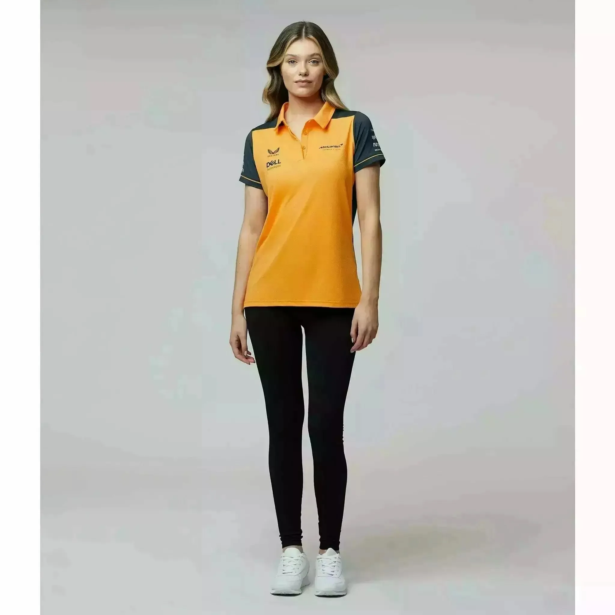 McLaren F1 Women's Team Polo Shirt- Papaya/Phantom