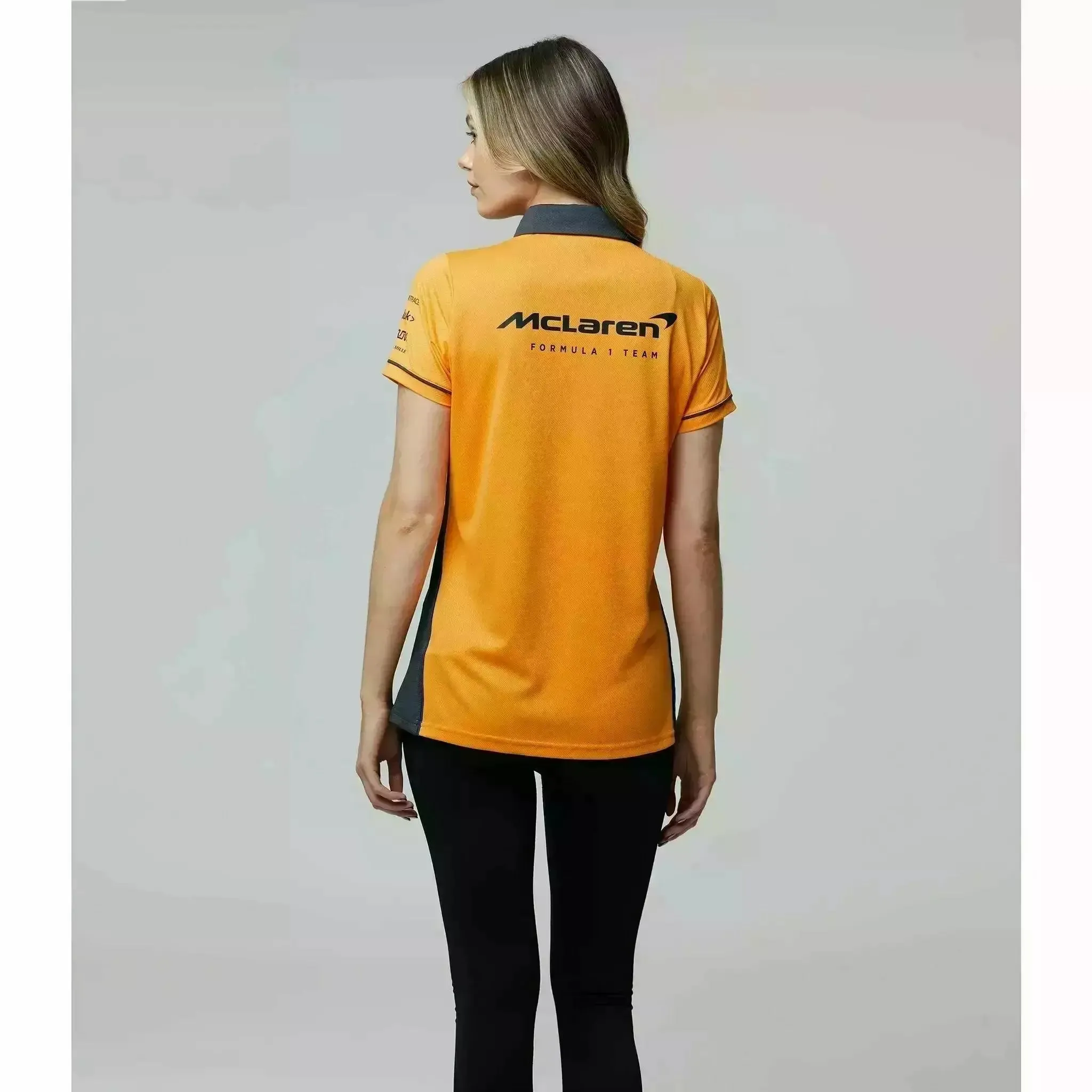 McLaren F1 Women's Team Polo Shirt- Papaya/Phantom