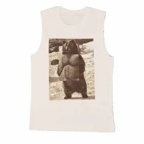 Naro Pinosa Standing Brown Grizzly Bear Sleeveless T-Shirt