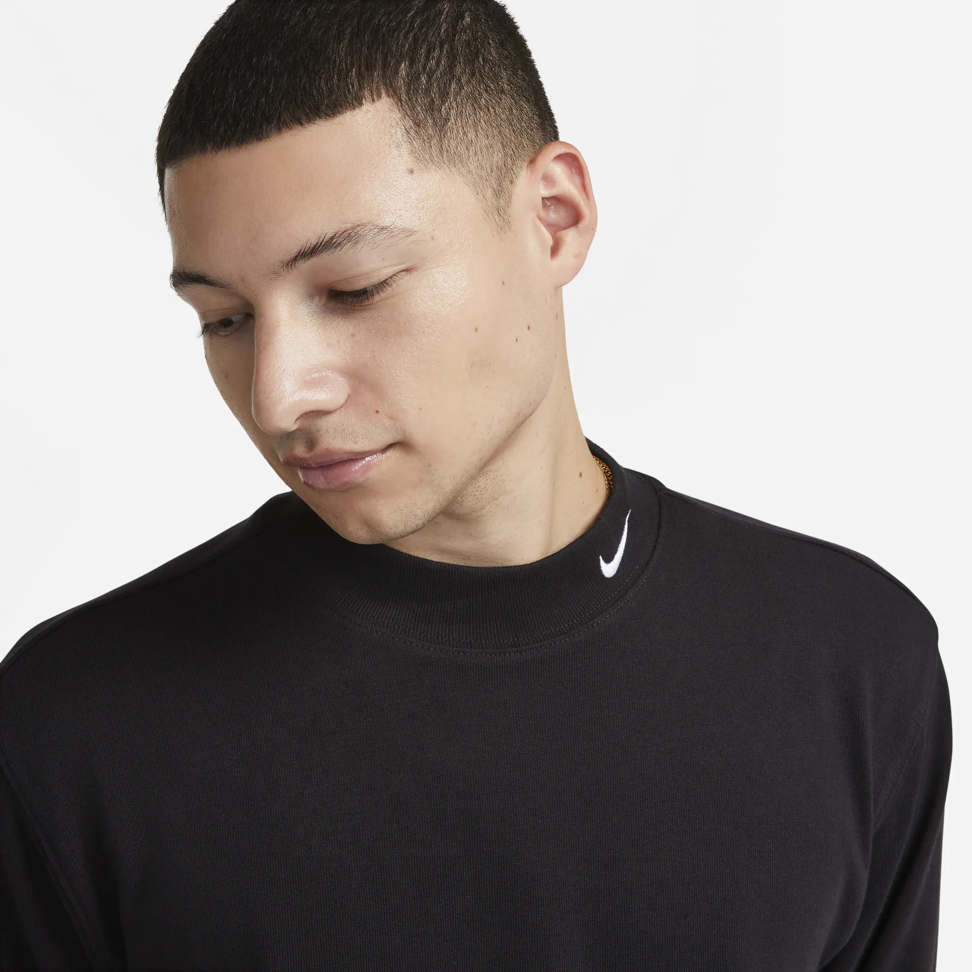 Nike Sportswear Mens LS Mock-Neck Shirt