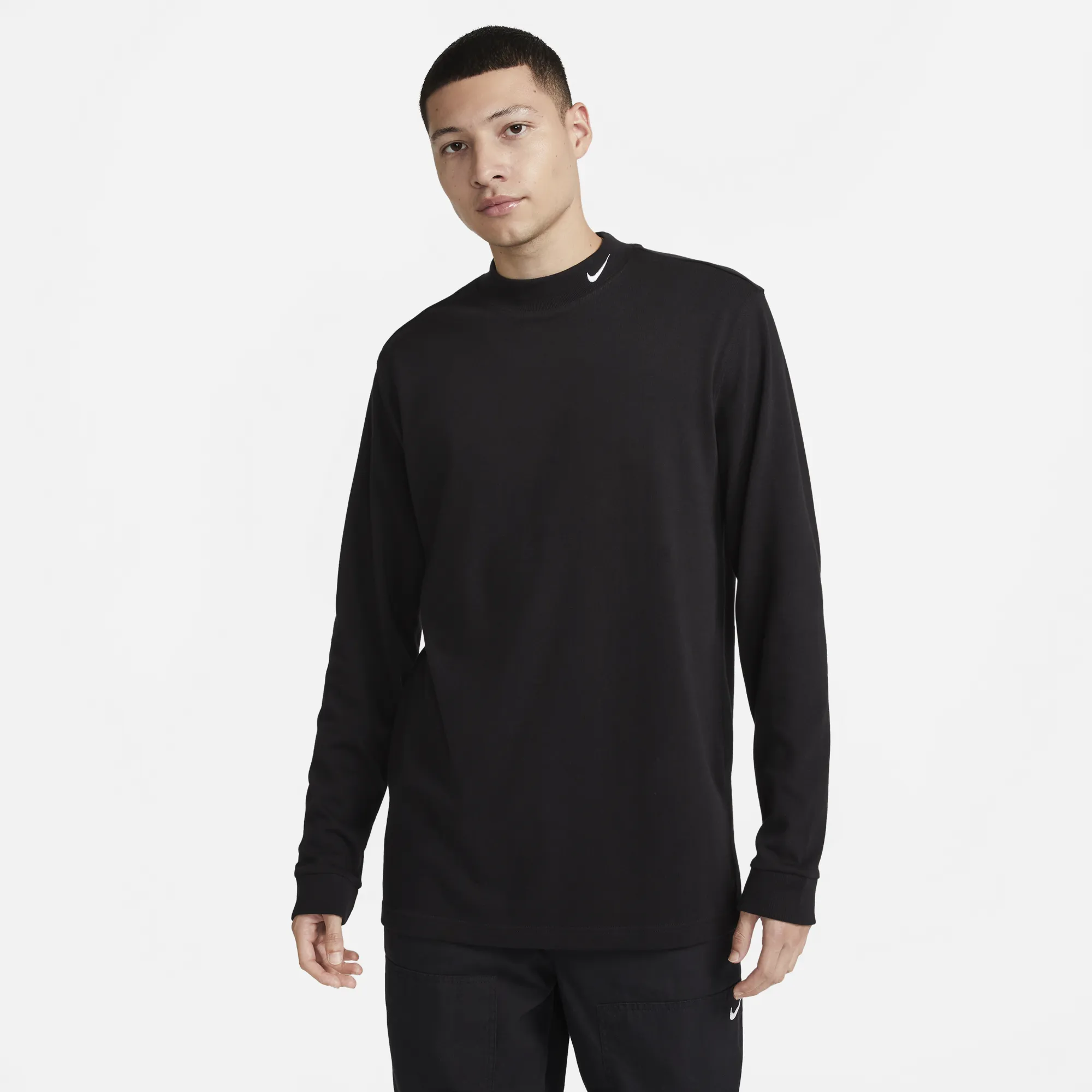 Nike Sportswear Mens LS Mock-Neck Shirt