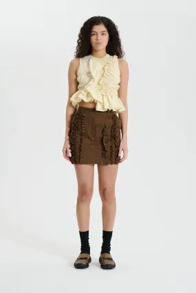 ODIN | SKIRT DENIM BROWN