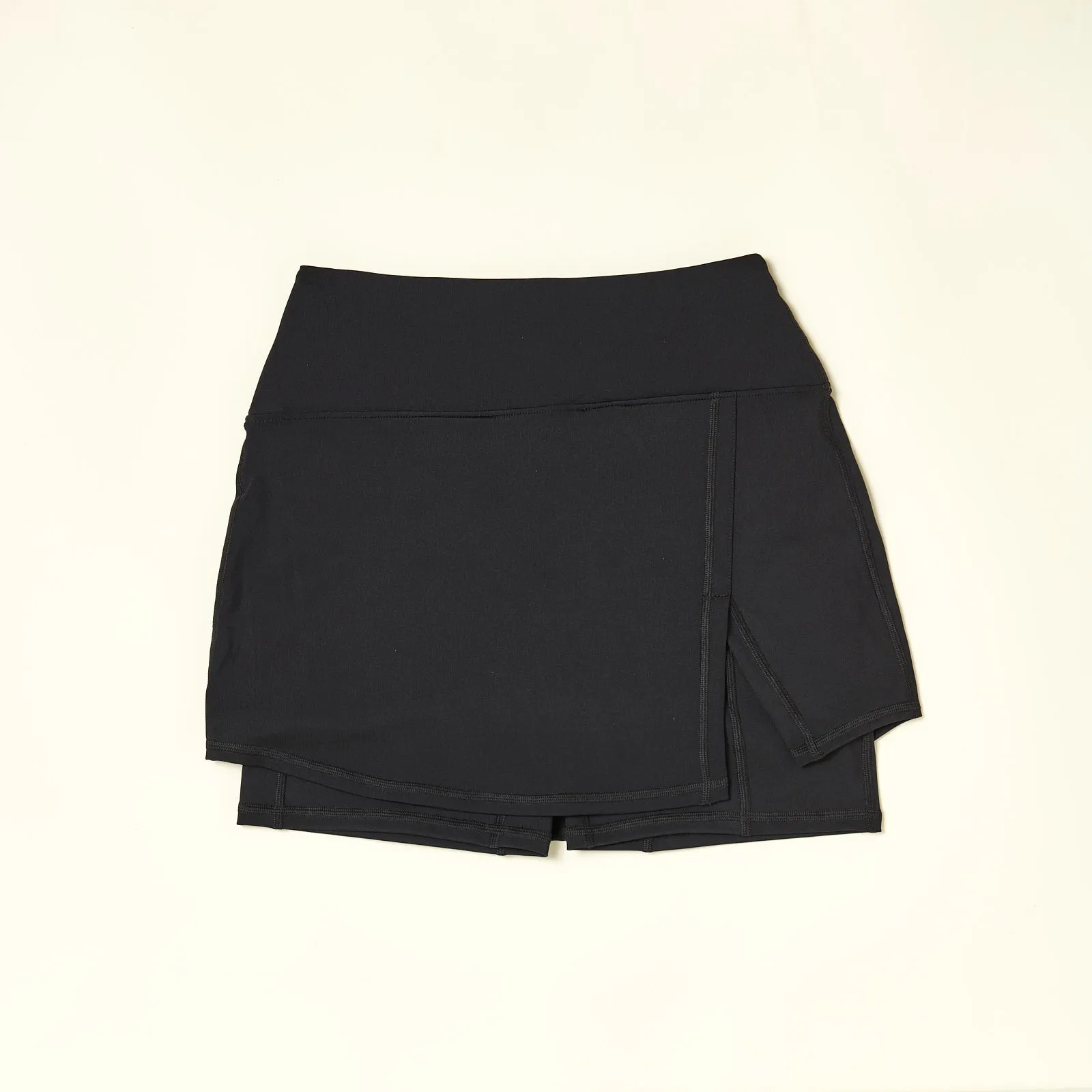 Over-Time Recycled Poly Double Layer Skort in Black