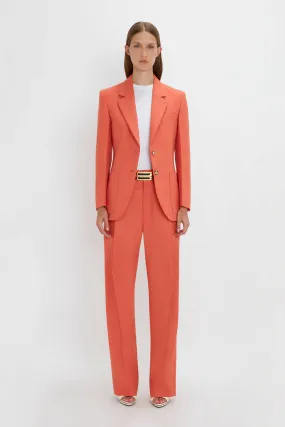 Patch Pocket Jacket In Papaya