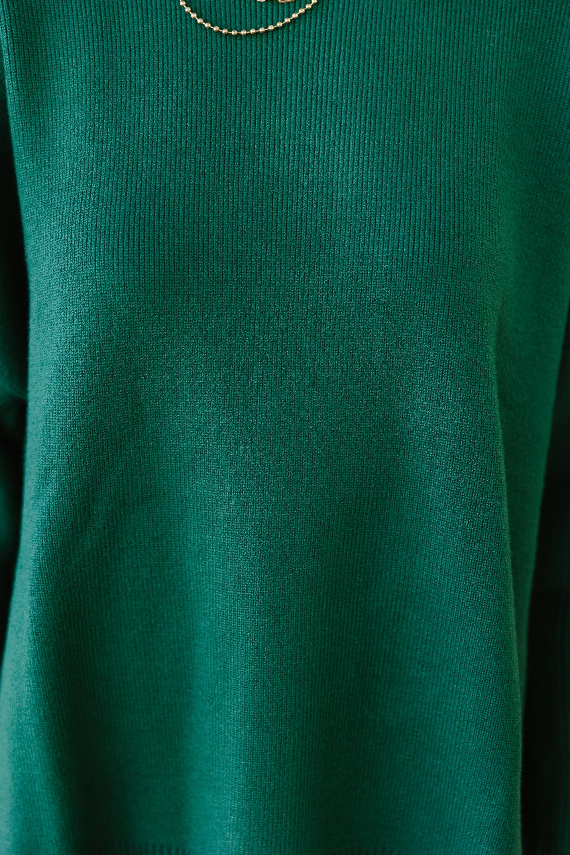 Perfectly You Emerald Green Mock Neck Sweater