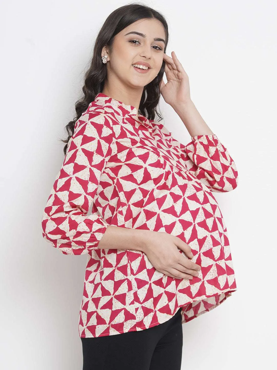 Pink Maternity and Pregnancy Top