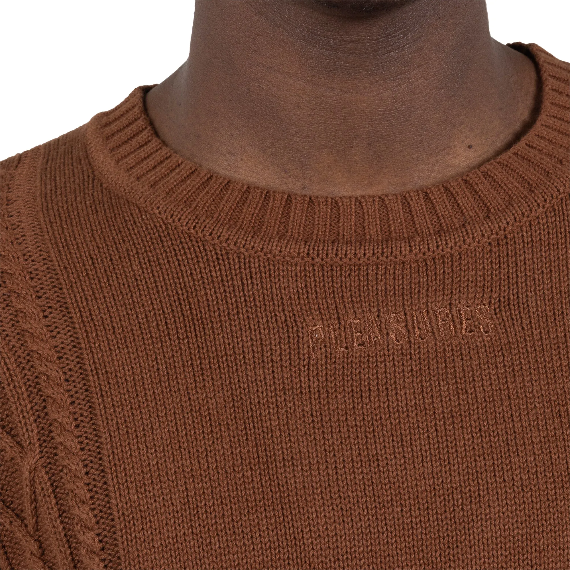 Pleasures Mens Charlie Mock Neck Knit Shirt