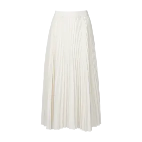 Pleated Ivory Midi Skirt