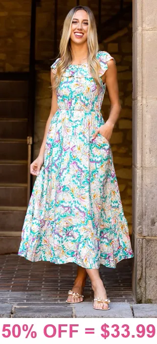 Printed Maxi Dress