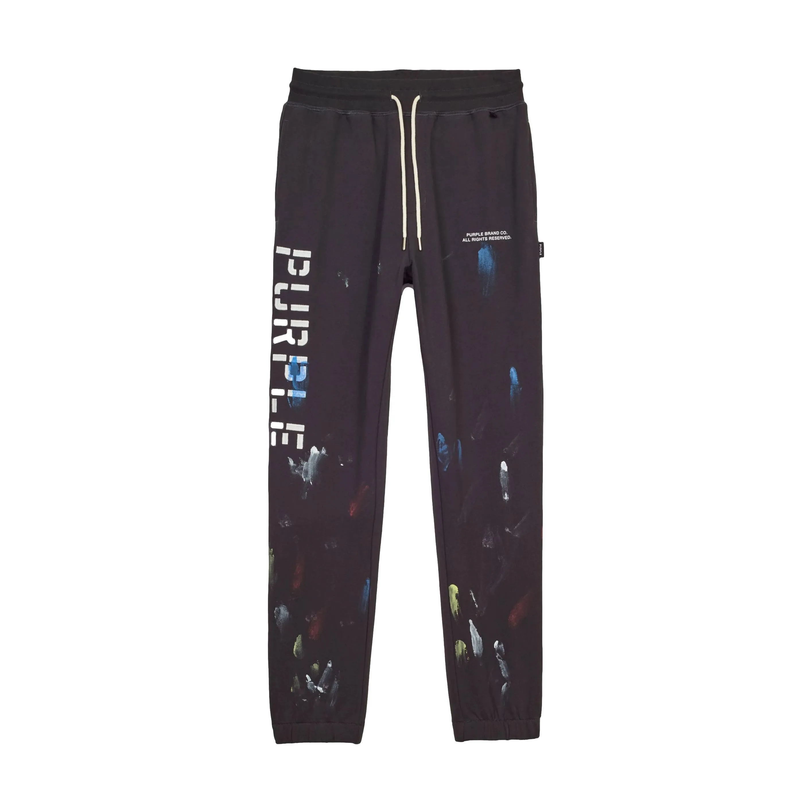 PURPLE BRAND P412 FRENCH TERRY STENCIL PAINT JOGGERS