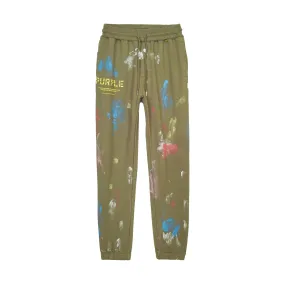 PURPLE BRAND P412 FRENCH TERRY STENCIL PAINT JOGGERS