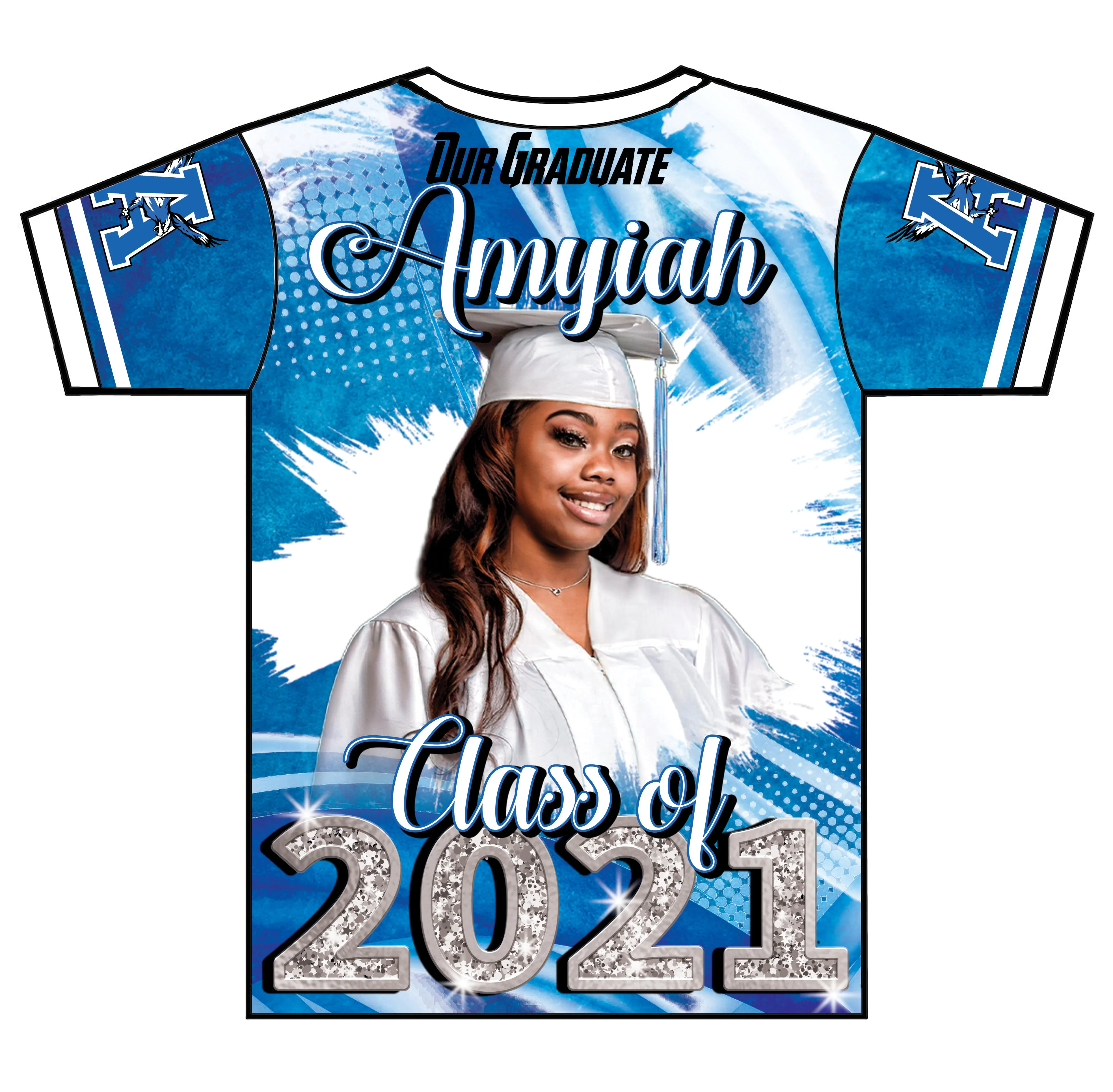 "Amiyah Edmond" Custom Designed Graduation 3D shirt