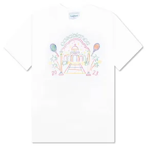 Rainbow Crayon Temple Jersey - White