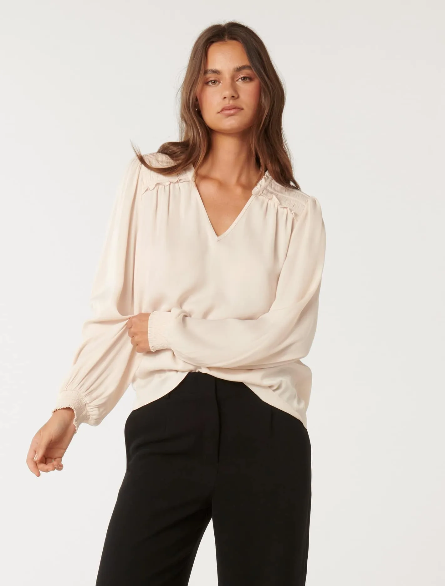 Reese Ruched Shoulder Top