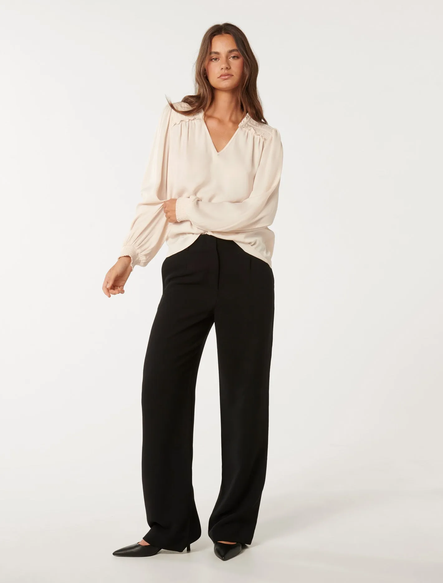 Reese Ruched Shoulder Top