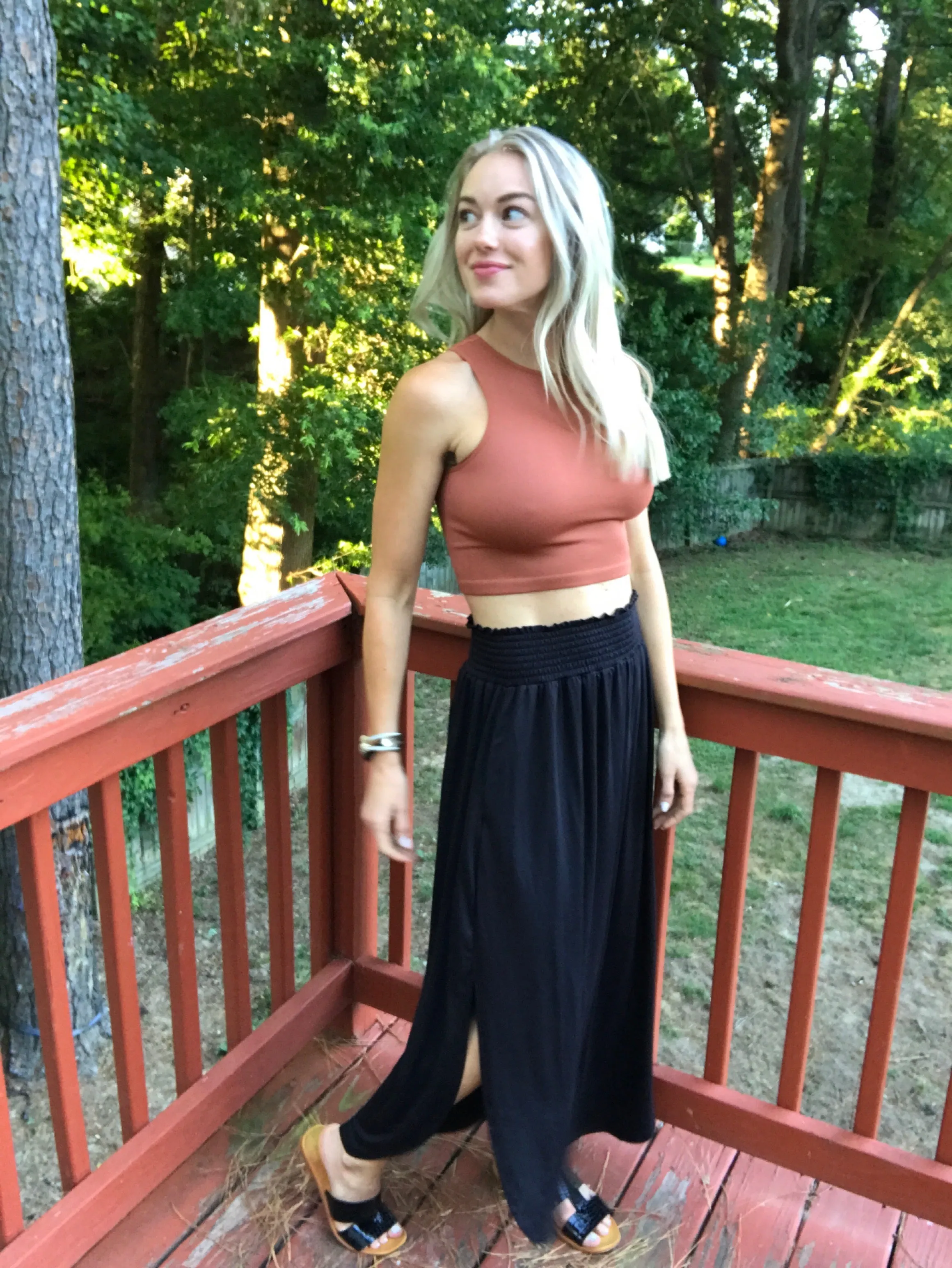 Sandy Delight Maxi Skirt-Black