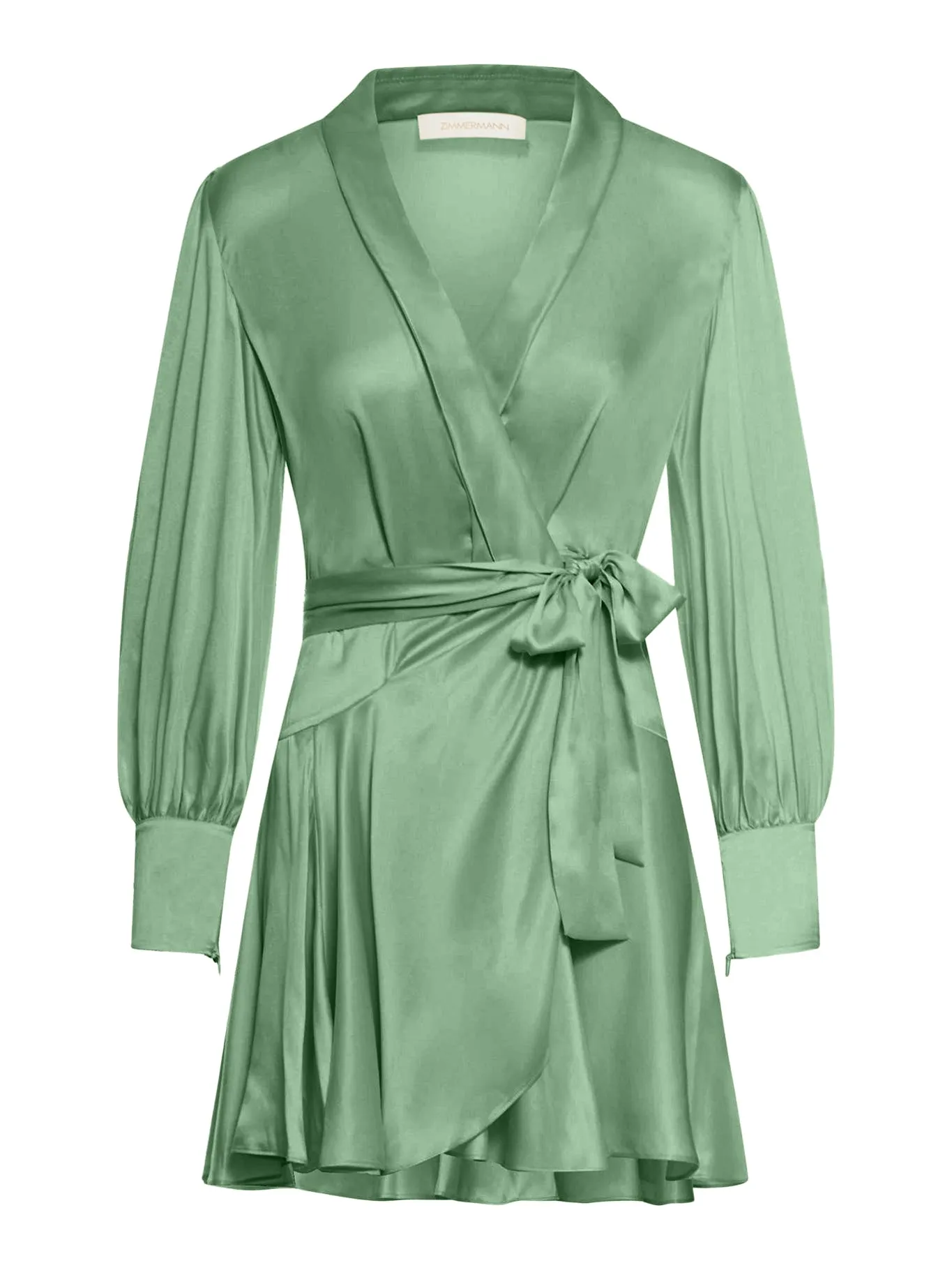 Silk Wrap Mini Dress