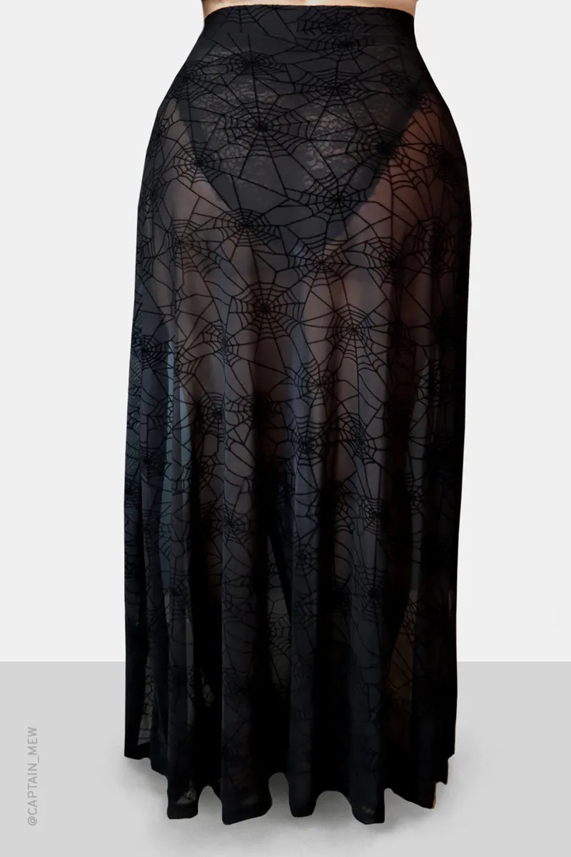 Spider web Mesh M-Line Skirt