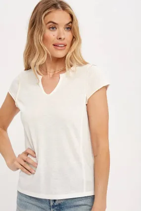 Split Neck Top