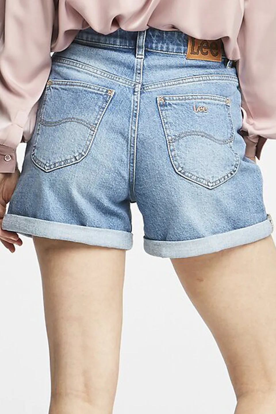 Stevie High Rise Relaxed Pale Blue Tenacity Denim Short